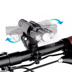 3-Head USB Rechargeable Headlight With Bracket for Night Cycling