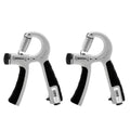 2PCS Adjustable Hand Grip Strengthener with Built-In Counter for Finger and Forearm Training Black