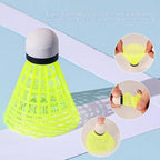 Durable Nylon Badminton Shuttlecocks Indoor Outdoor Training Recreational Yellow 12 Pack