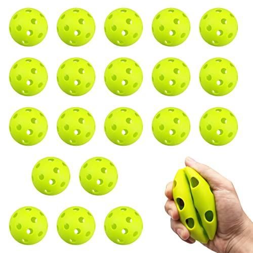 20 Pack Green 9 Inch Soft Training Baseballs Lightweight Hollow Airflow