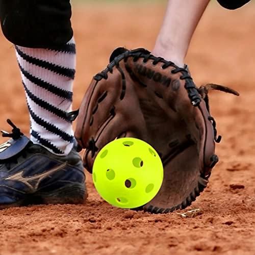 20 Pack Green 9 Inch Soft Training Baseballs Lightweight Hollow Airflow
