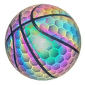 Reflective Luminous Glow Basketball Wear-Resistant PU Big hexagon 1Pc