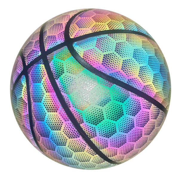 1 Pc Reflective Luminous Glow Basketball Wear-Resistant PU Hexagon