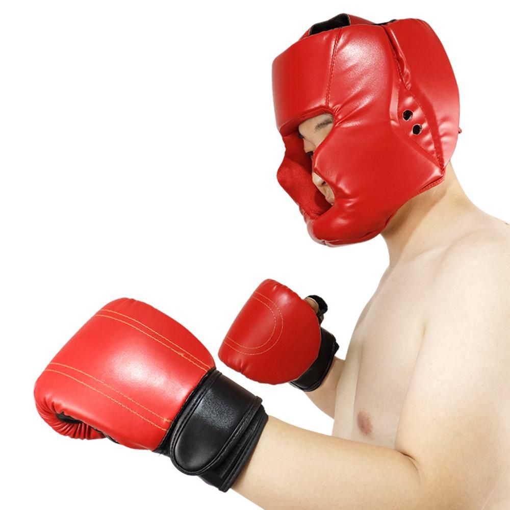 Kickboxing Head Gear for Adults/ MMA Training Spng Maal Arts Boxing Helmet - Blue L