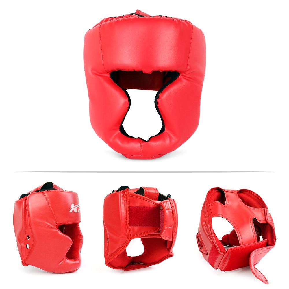 Kickboxing Head Gear for Adults/ MMA Training Spng Maal Arts Boxing Helmet - Red S