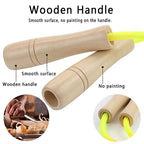 16Ft Adjustable Multi Person Long Jump Rope Wooden Handle Colorful Fitness Equipment