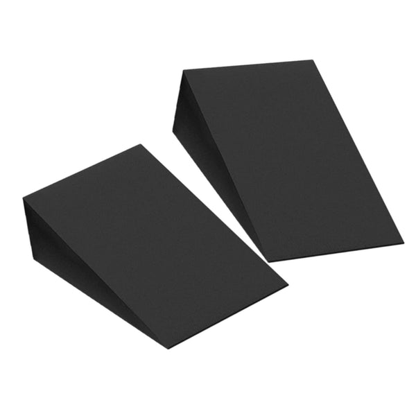 2 Pack Black EVA Foam Wedge Set for Yoga Calf Stretch Squat Incline Plate 9x6x2in