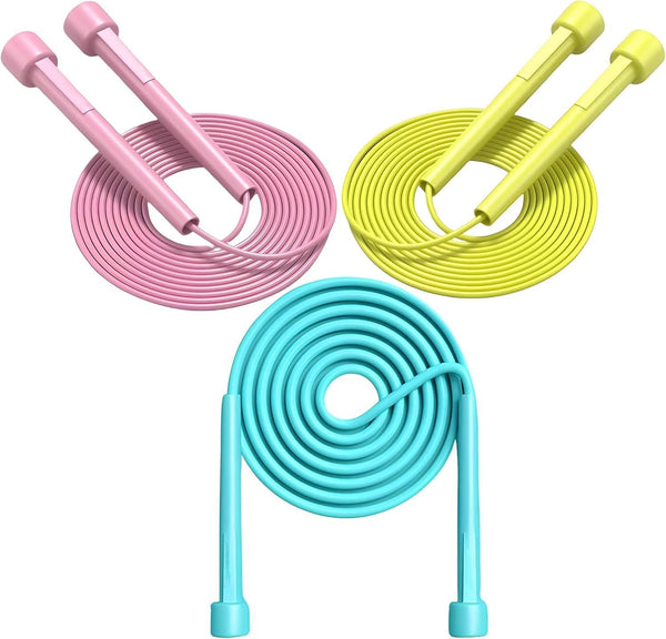 3Pcs Speed Jumping Rope Pink Blue Yellow 2.8m Professional Men Women Fitness Skipping Rope Portable