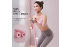 6-Tube Natural Rubber Resistance Band Trainer Full Body Abdominal Waist Leg Fitness Set - Gray Blue