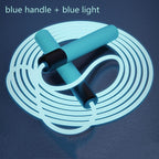Glowing Skipping Rope Blue 2.8m Jump Rope 160g