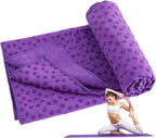 Non-slip High Temperature Yoga Towel Blue 183x63cm Microfiber 1pc