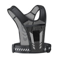 Reflective Running Vest One Size Mesh Lightweight Adjustable Breathable with Phone Pocket 1pc