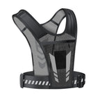 Reflective Running Vest One Size Mesh Lightweight Adjustable Breathable with Phone Pocket 1pc