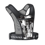 Reflective Running Vest One Size Mesh Lightweight Adjustable Breathable with Phone Pocket 1pc