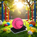 Rubber Wrist Elastic Ball Rope Swing Return Ball Exercise Reaction Rebound Ball Rose Red 1pc