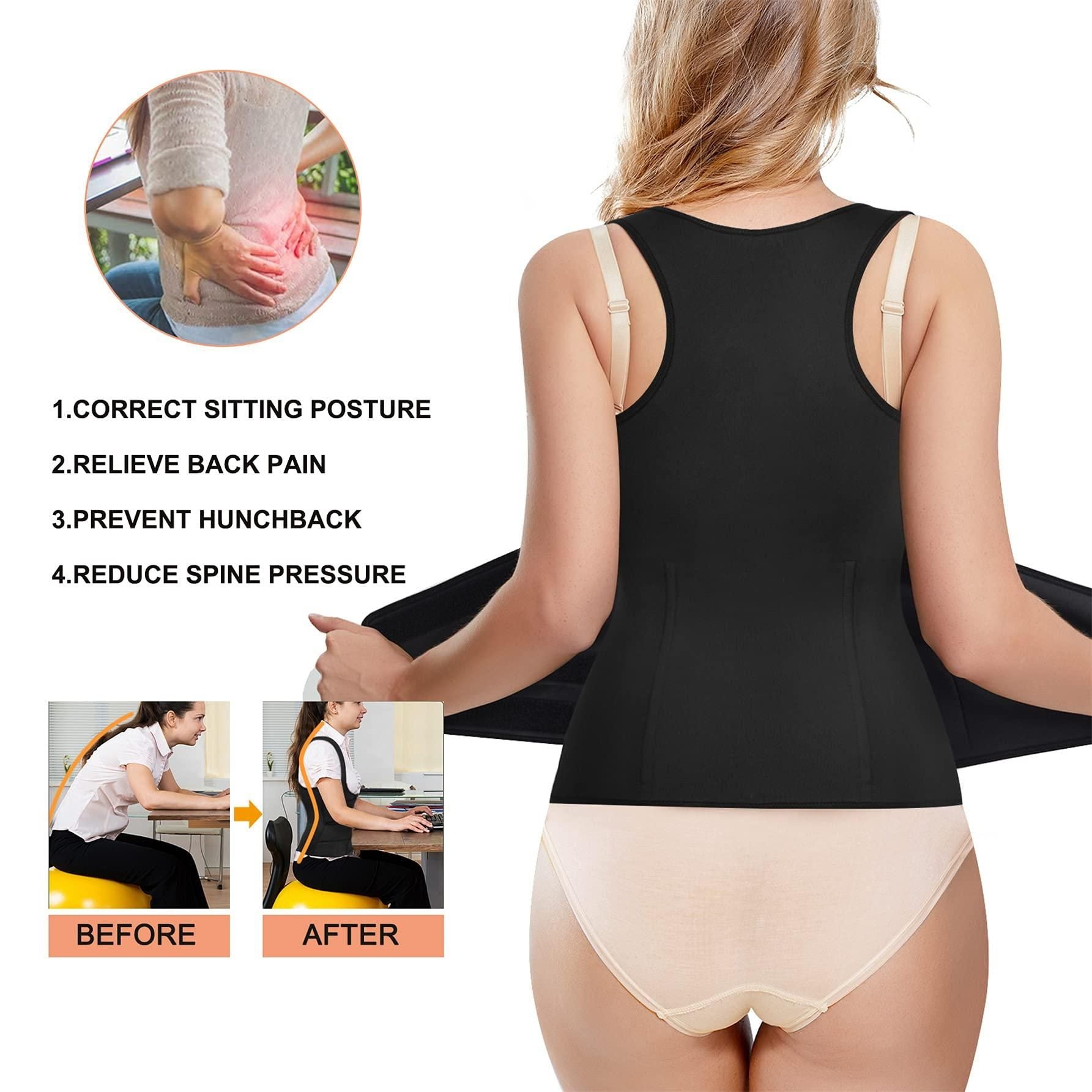Waist Trainer Vest For Women Corset Trimmer Belt Slimming Body Shaper Tummy Control Cincher - XL