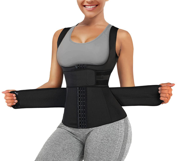 Waist Trainer Vest For Women Corset Trimmer Belt Slimming Body Shaper Tummy Control Cincher - 3XL