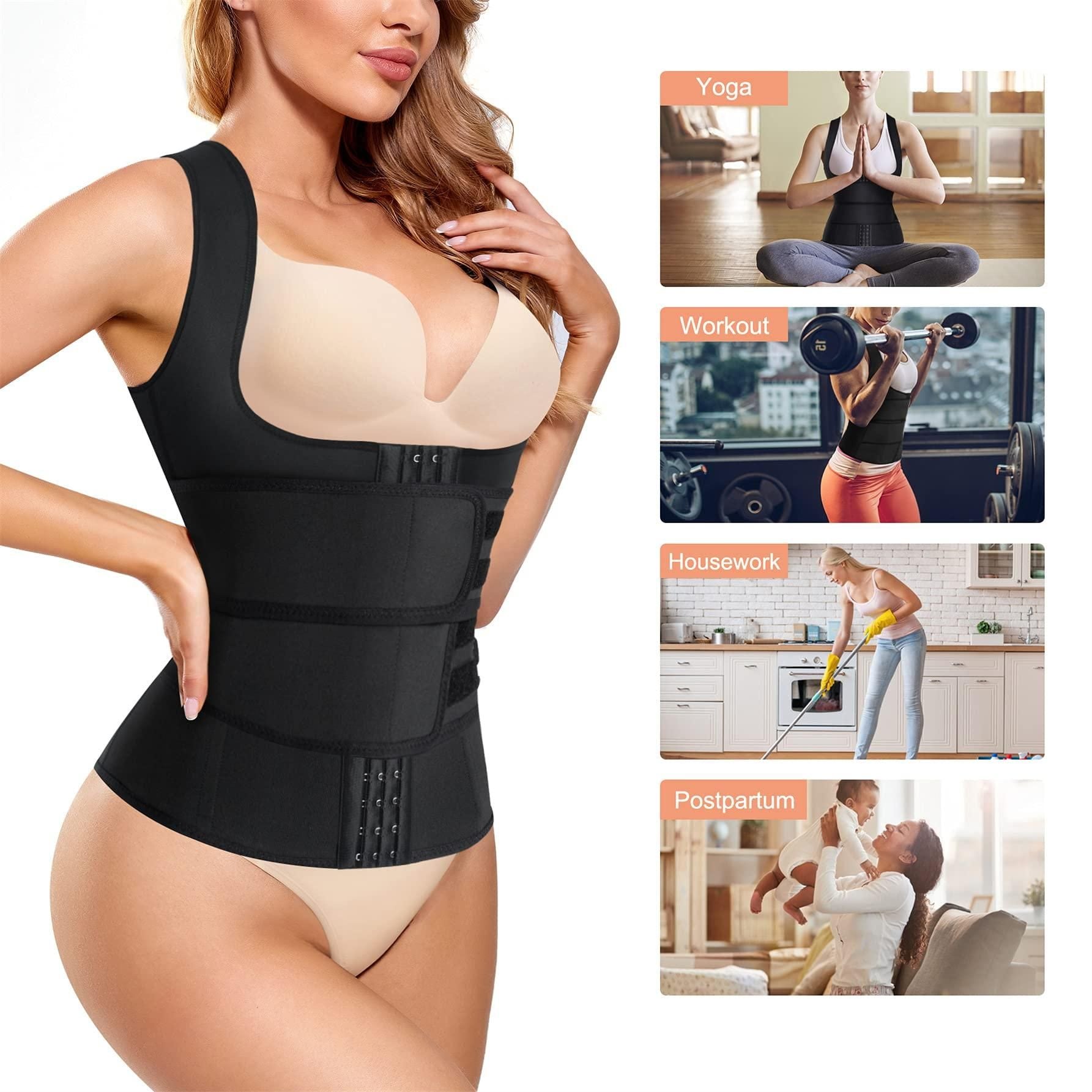 Waist Trainer Vest For Women Corset Trimmer Belt Slimming Body Shaper Tummy Control Cincher - 3XL
