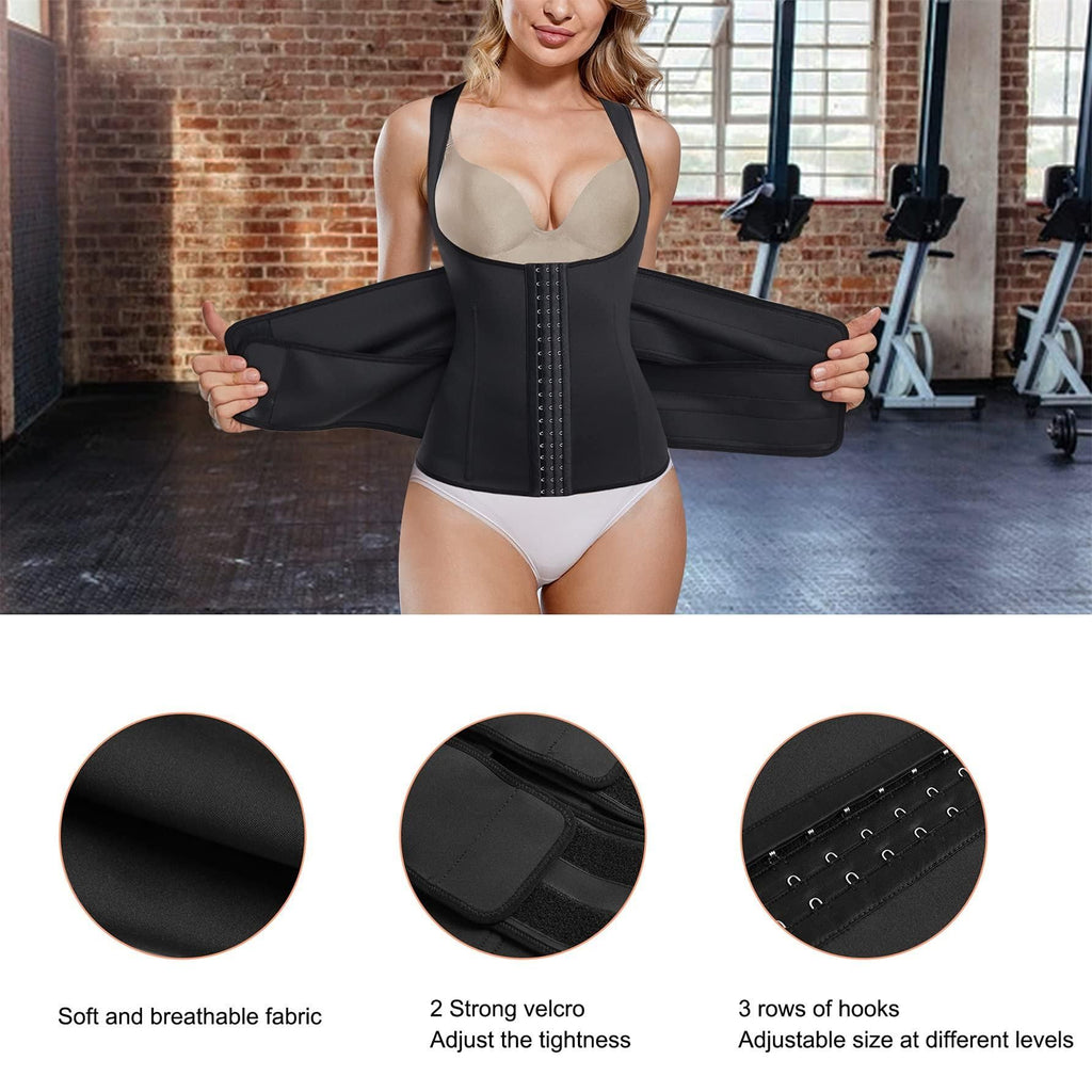 Waist Trainer Vest For Women Corset Trimmer Belt Slimming Body Shaper Tummy Control Cincher - 3XL
