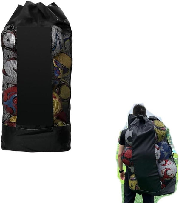 1pc Ball Mesh Net Storage Bag Black L