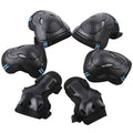 6Pcs Protective Gear Set Knee Elbow Wrist Guards for Skateboard Cycling Riding - L