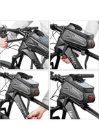 7-inch Waterproof Touch Screen Bike Bag, Bicycle Pouch Front Frame Tube Bag (color)