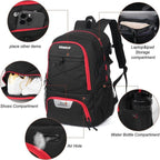 Basketball Backpack with Sneaker Compartment, Football Sports Training Bag with Red Zipper