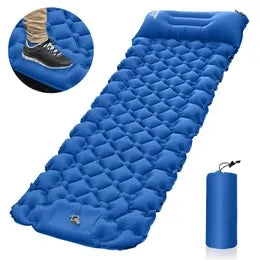 Camping Sleeping Pad with Pillow Built-in Pump Ultralight Inflatable Sleeping Mat Waterproof