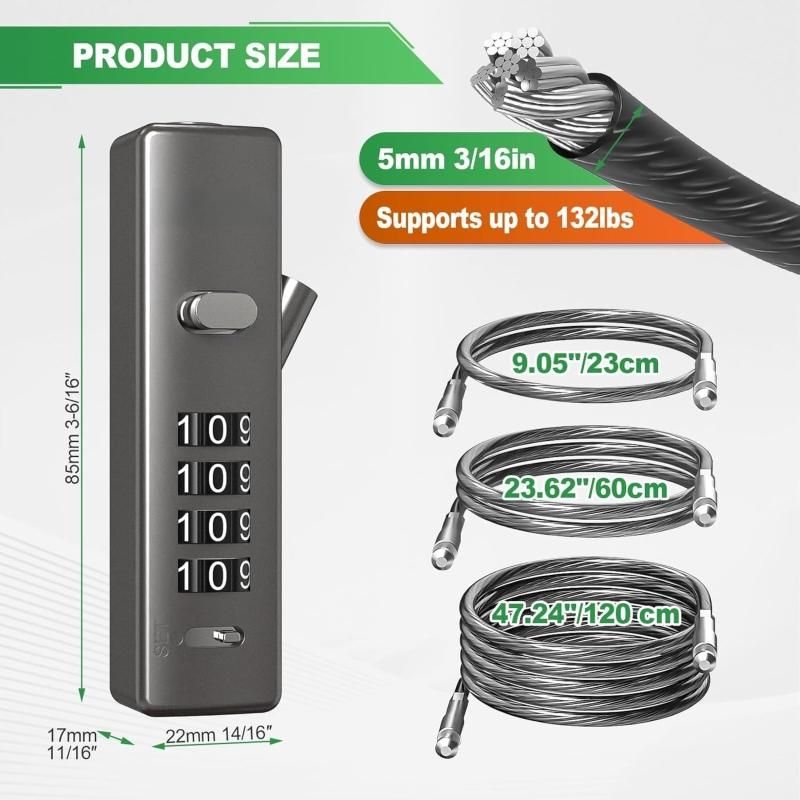 Steel wire rope combination lock basket anti-theft lock bicycle lock Wire rope password lock