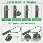 Steel wire rope combination lock basket anti-theft lock bicycle lock Wire rope password lock