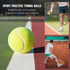 12 Pack Soft Training Tennis Balls, Low Pressure Pract Balls for Daily Training - Black