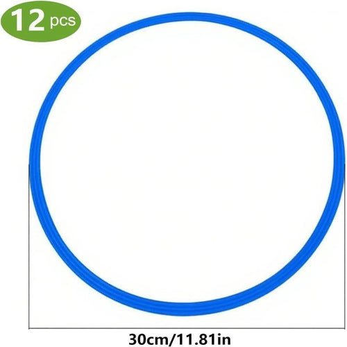 12Pcs 30CM Agility Training Rings Multi Colour Sensory Sports Equipment
