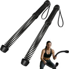 Battle Rope 2pc Cordless Portable Training Rope Fitness HIIT Muscle Exercise Black