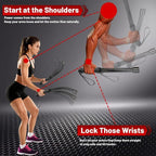 Battle Rope 2pc Cordless Portable Training Rope Fitness HIIT Muscle Exercise Black