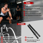 Battle Rope 2pc Cordless Portable Training Rope Fitness HIIT Muscle Exercise Black