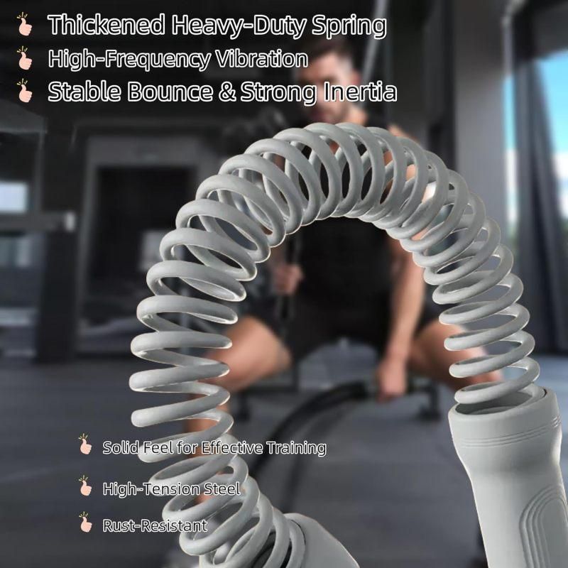 Battle Rope 2pc Cordless Portable Training Rope Fitness HIIT Muscle Exercise Black