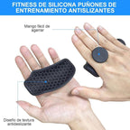 Grip Finger Exerciser Non-Slip Training Grip Fitness Weightlifting Gloves (2 Pairs) Black + Grey