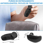 Grip Finger Exerciser Non-Slip Training Grip Fitness Weightlifting Gloves (2 Pairs) Black + Grey