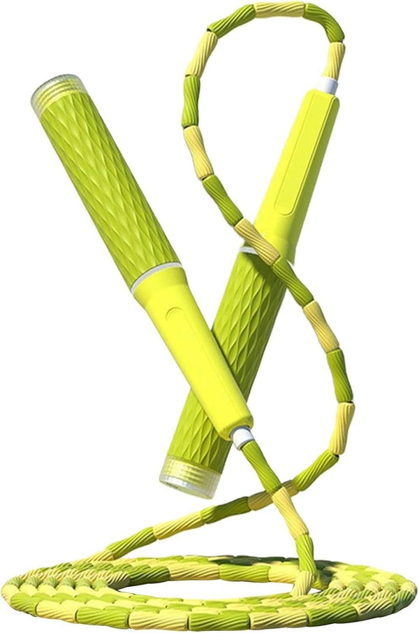 Jump Rope Beaded Adjustable Anti Tangle Fitness Skipping Rope Green