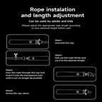 LED Light-Up Jump Rope for Boys Girls - Adjustable Glow-in-the-Dark Skipping Rope Black