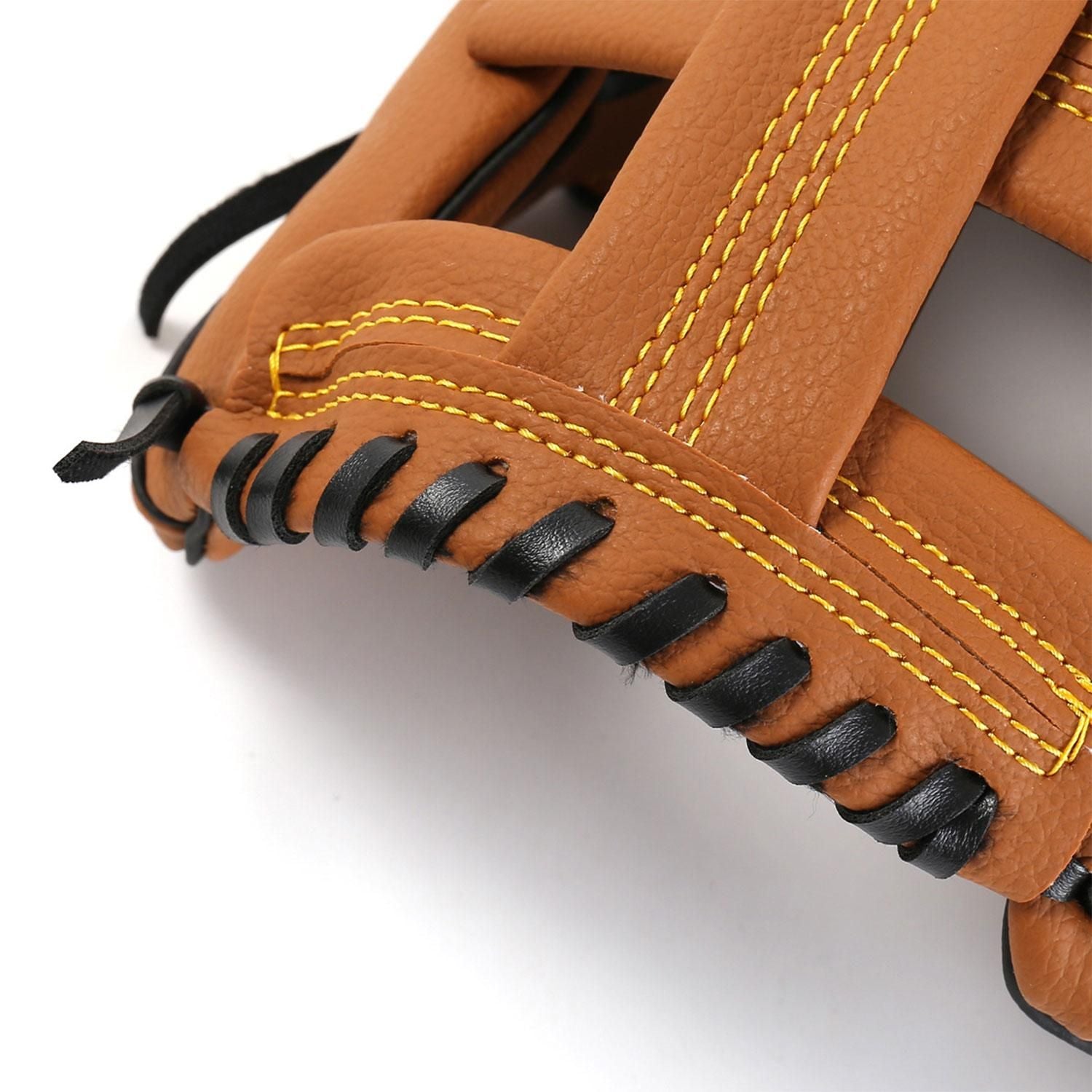 Left Hand Baseball Softball Glove, Training Beginner Mitt for Youth and Adult Players - L
