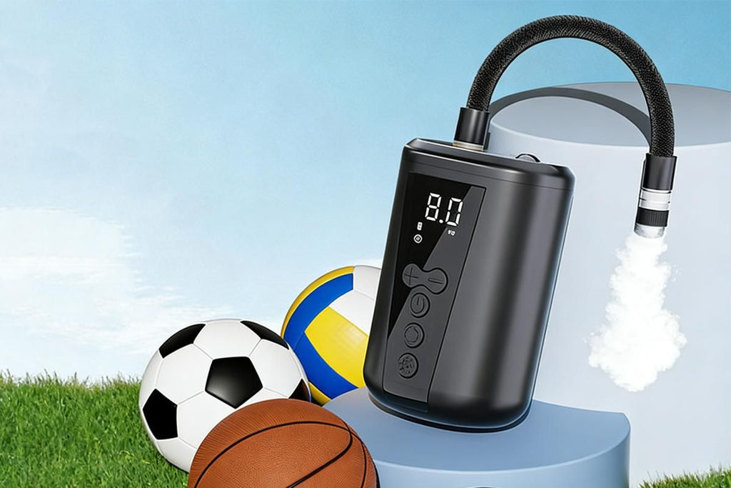 Electric Ball Pump with LCD Display Preset Pressure for Basketball Soccer