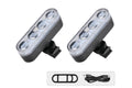 2Pcs Bike Tail Light 4 Modes Bike Rear Light Waterproof Bicycle Taillight-White