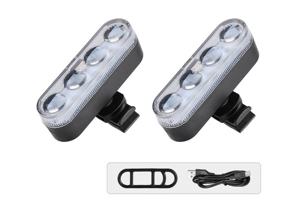 2Pcs 4-Modes Waterproof Bicycle Taillight - White