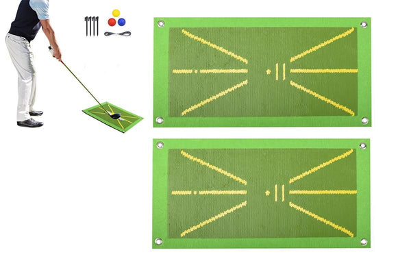 2Pcs Golf Training Mat For Swing Detection Golf Training Aid For Indoor Outdoor
