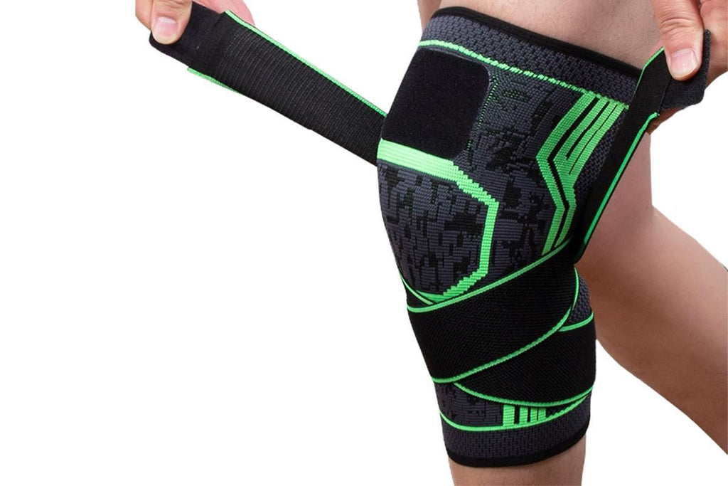 2Pcs Men Women Knee Compression Sleeve For Knee Pain Relief Supportive Knee Sleeve-Green S