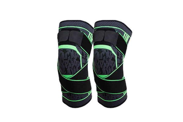 2Pcs Men Women Knee Compression Sleeve For Knee Pain Relief Supportive Knee Sleeve-Green M