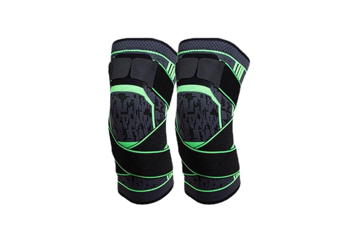 2Pcs Men Women Knee Compression Sleeve For Knee Pain Relief Supportive Knee Sleeve-Green 2XL