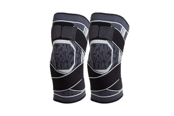2Pcs Men Women Knee Compression Sleeve For Knee Pain Relief Supportive Knee Sleeve-Grey S