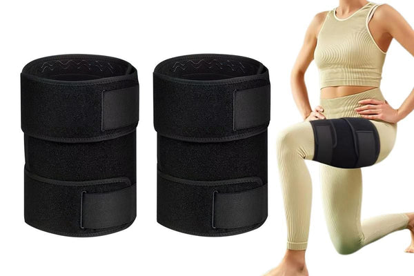 2Pcs Thigh Wrap Support Thigh Brace Adjustable Sleeve Support For Workouts